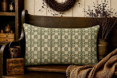 SARATOGA GREEN/LINEN SHAM 20X30